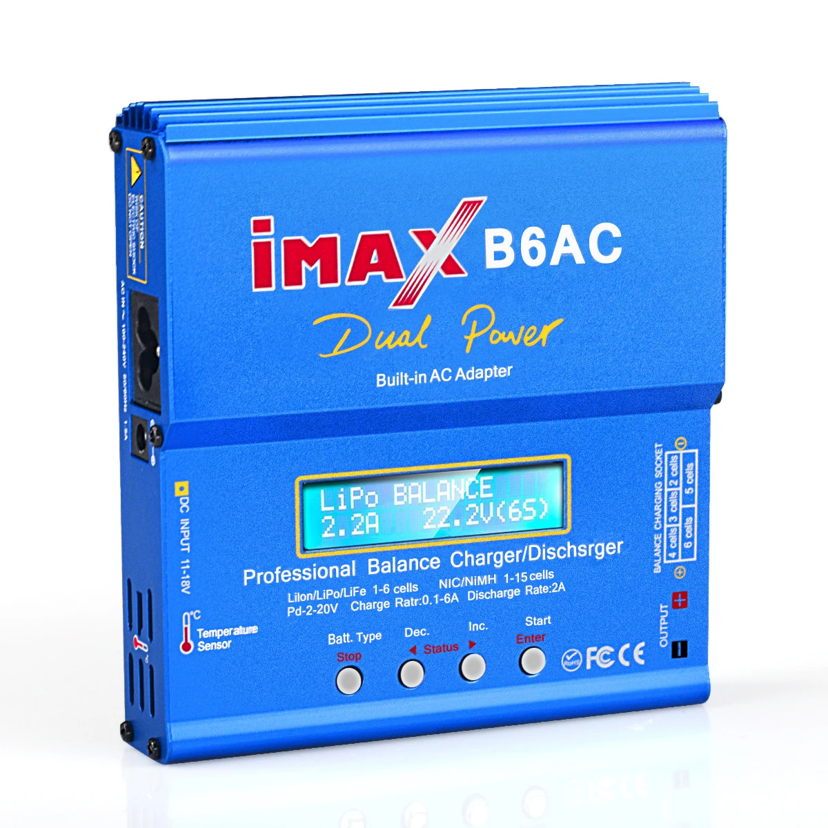 IMAX B6AC 80 واط RC شاحن B6 التيار المتناوب 6A شاحن ميزان مع شاشة LCD رقمية ليثيوم أيون الحياة نيمه Nicd PB يبو تفريغ البطارية