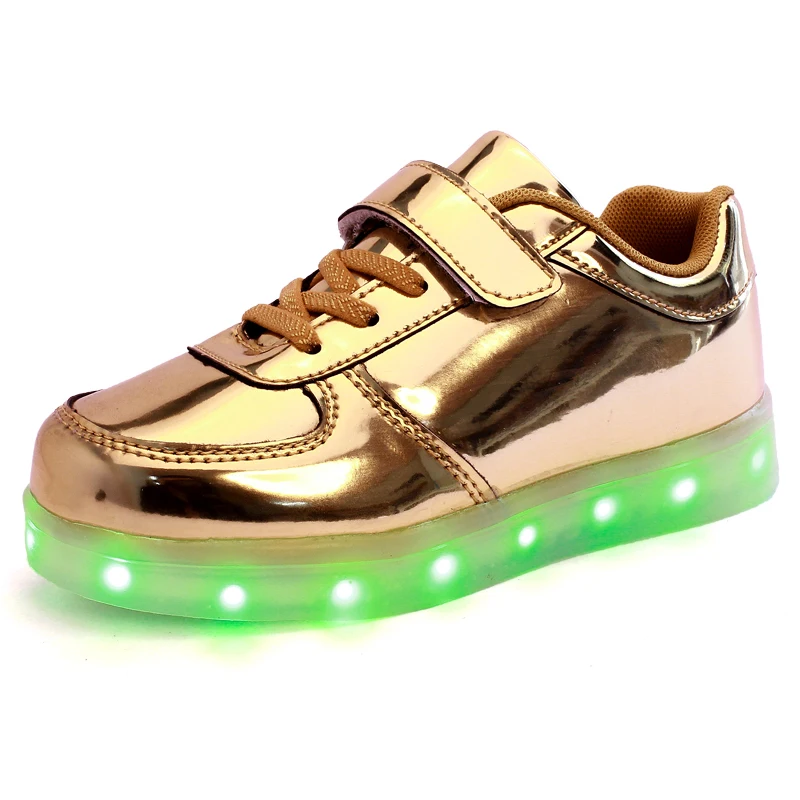 7ipupas-zapatos Led para niño y niña, zapatillas luminosas con carga USB, deportivas de Navidad brillantes
