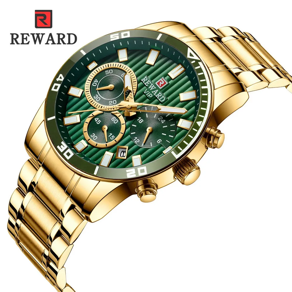 New Reward Watches for Men Top Brand Luxury Fashion Business Quartz Men’s Clock Stainless Steel Waterproof Sports Wristwatch