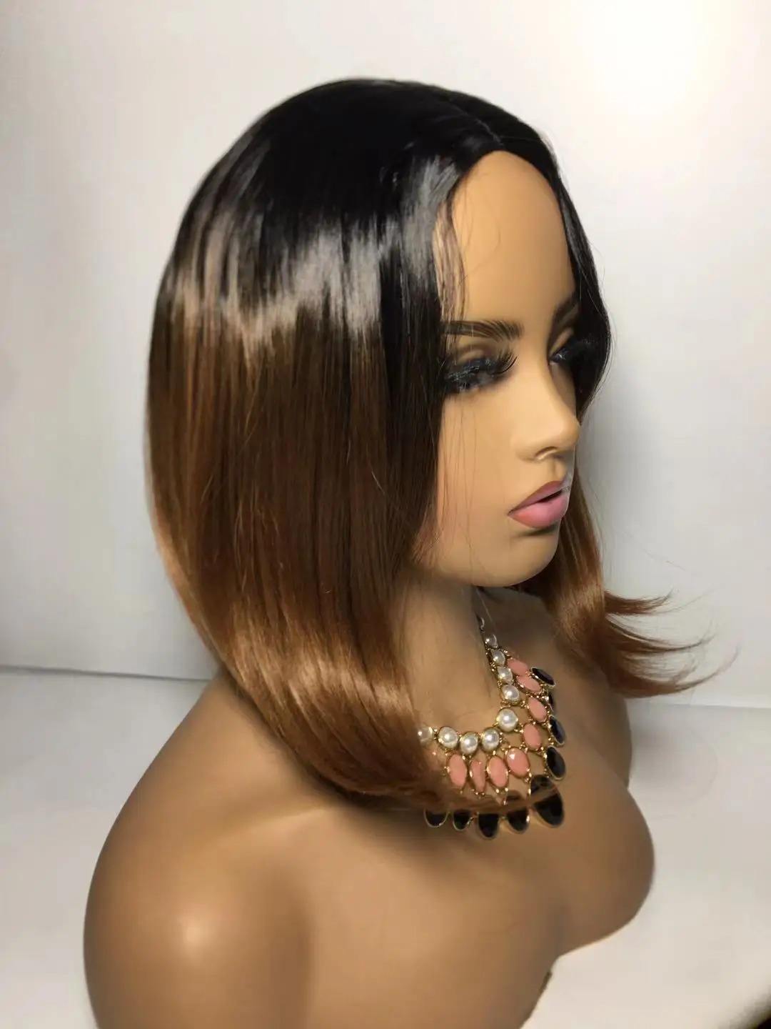 Synthetic10 inches  bob wig machine made for black woman