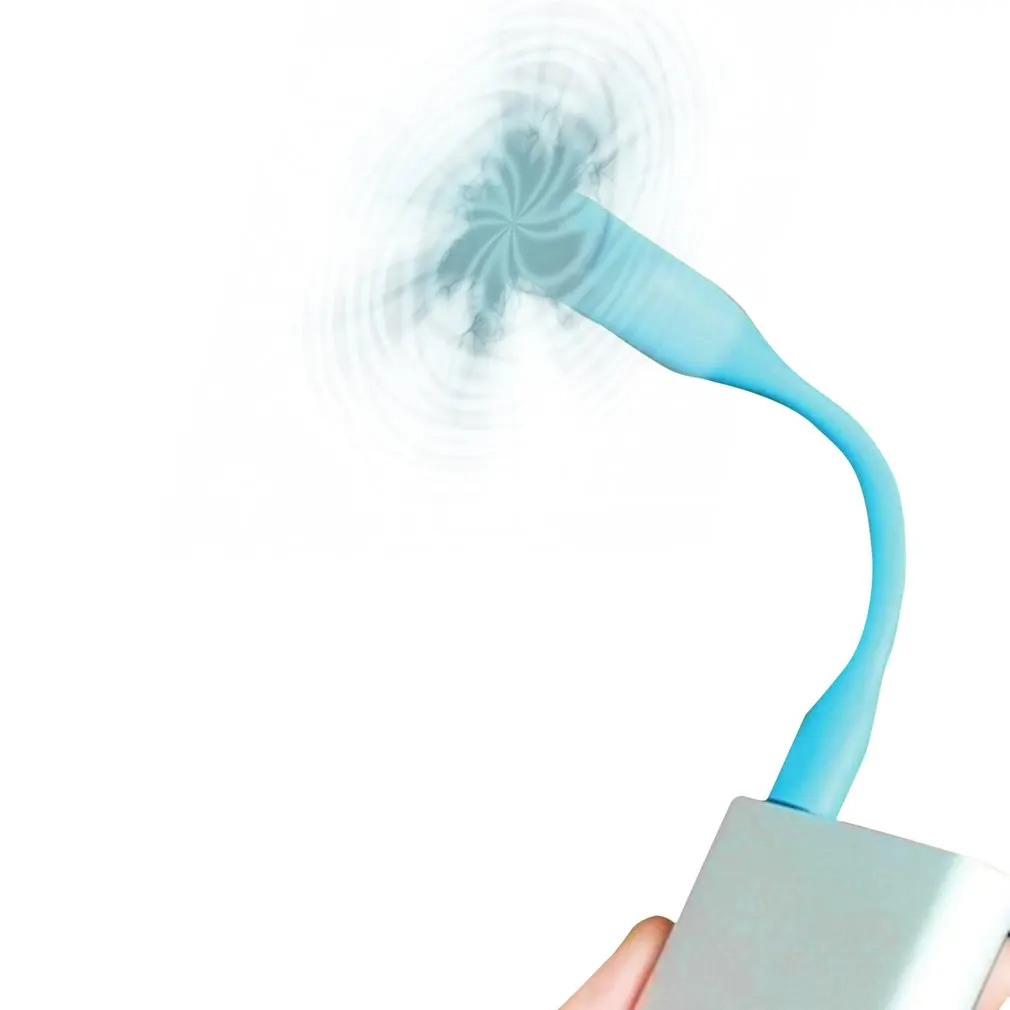 Portable Flexible Mini Cooling Fan Cooler Adjustable USB Fan for Laptop Desktop Power Bank Random Color Plug and Play