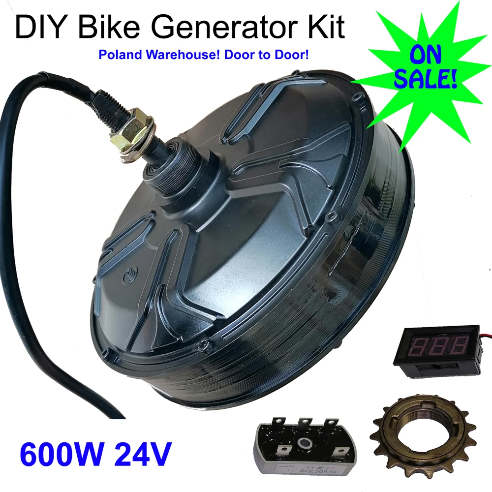 600W 24V 220V Bike Generator Driven By Human Physical Power Free Energy Brushless Permanent Magnet For DIY/Exercise/Emergency