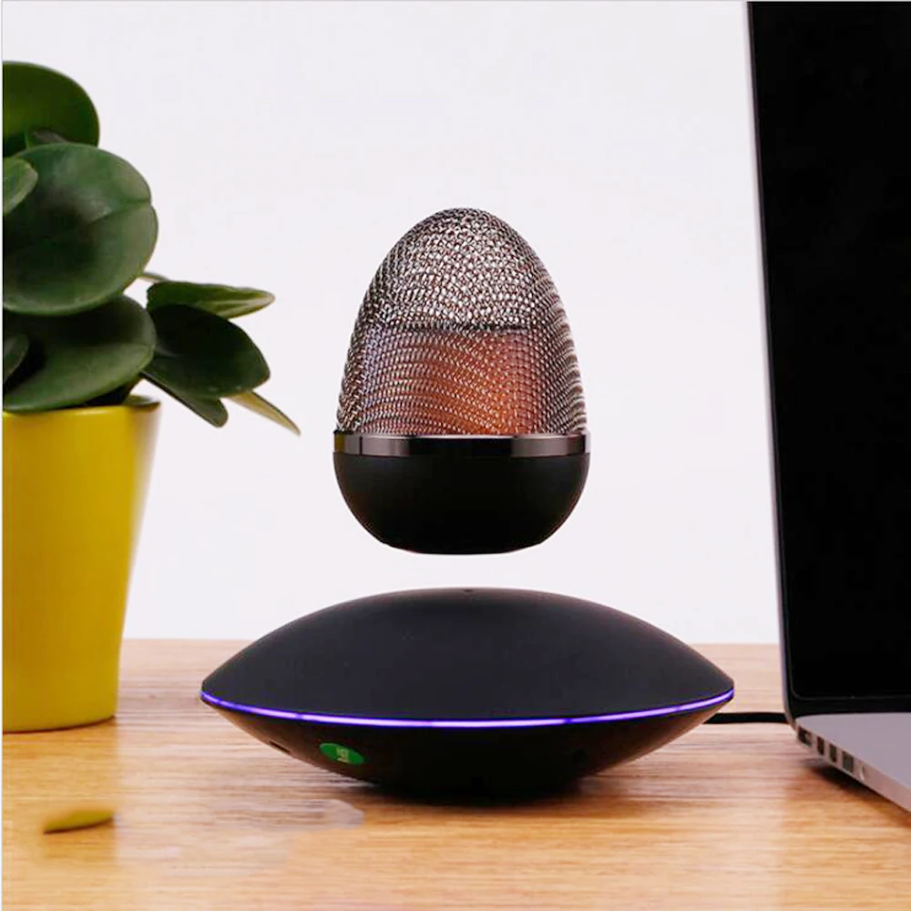 NEW LED Night Light Levitating Air Bluetooth audio Rotation Magnetic Suspension Floating Lamp For Bedroom Home Desk Decor Gfit