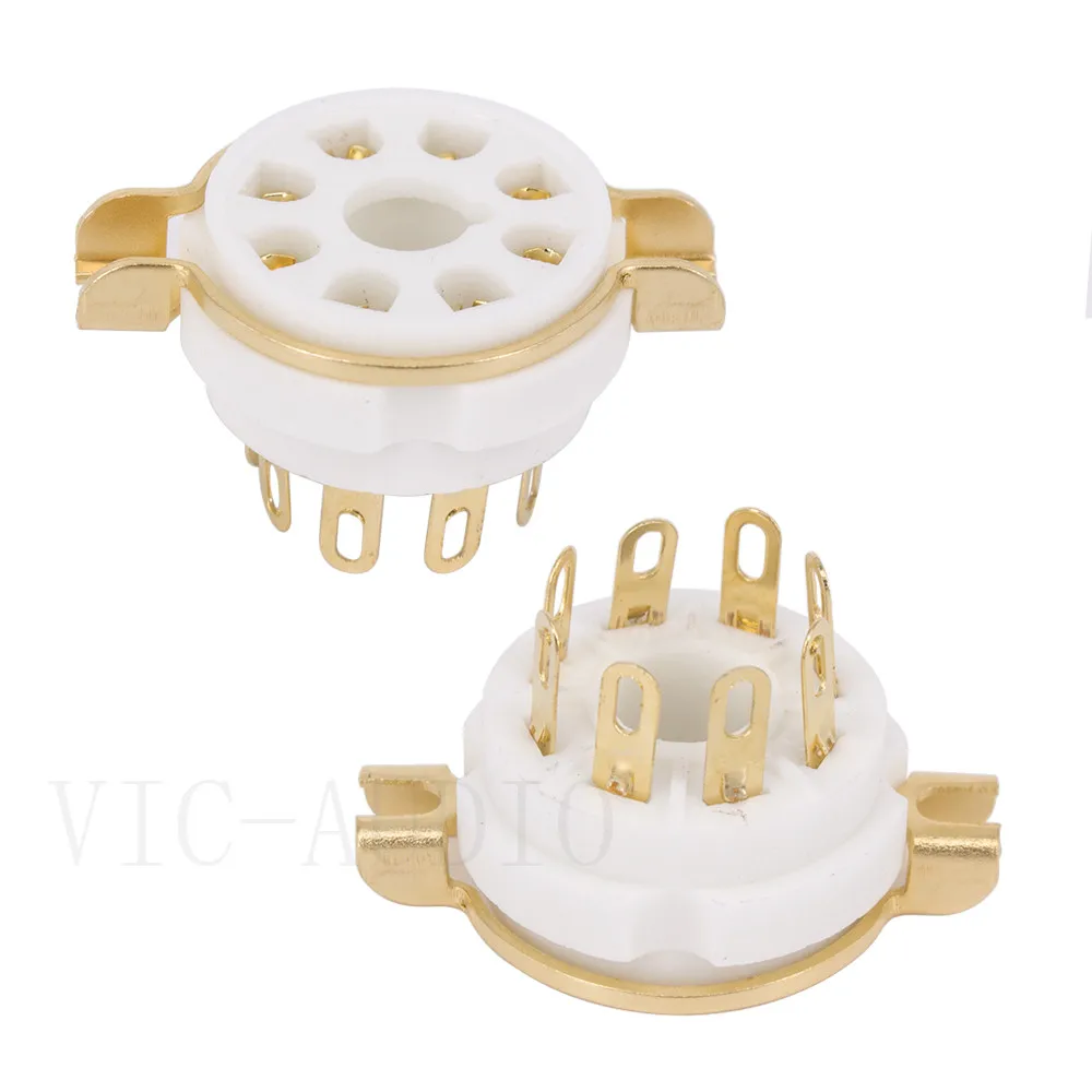 10PCS K8A 8หลอดซ็อกเก็ต GZC8-Y-1สำหรับ5AR4 5U4G 7199 6V6 KT66 KT88 6SL7 6SN7สูญญากาศ Amplifer เสียง HIFI DIY