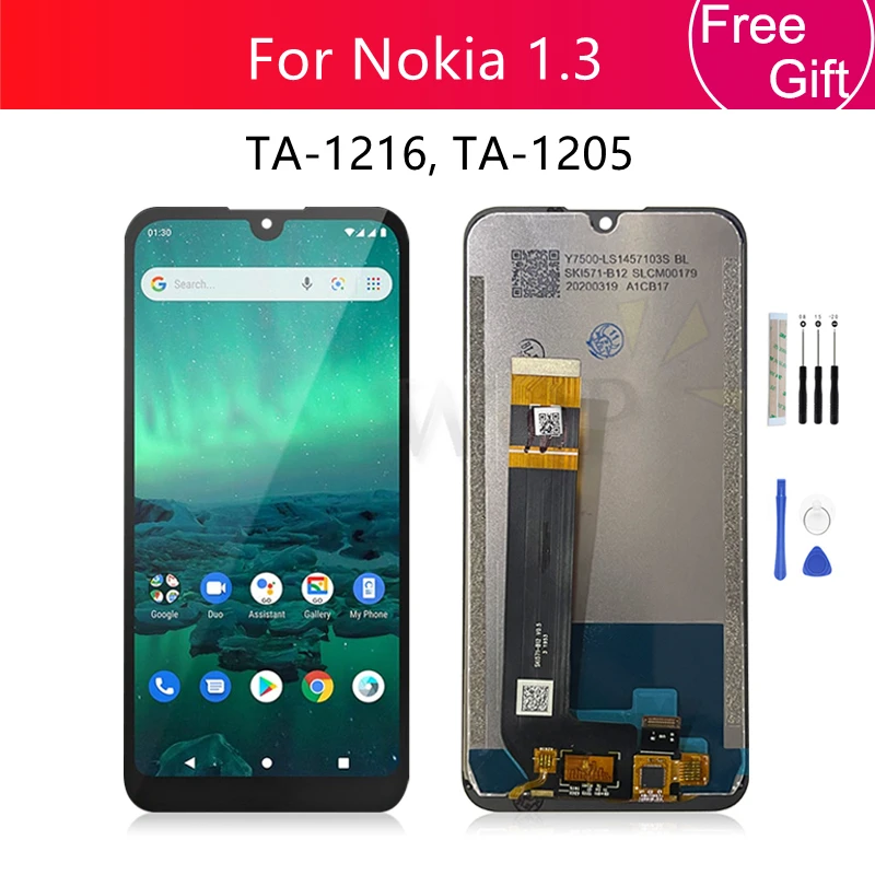 

For Nokia 1.3 LCD Display Touch Screen Digitizer Assembly TA-1216, TA-1205 Phone Screen Replacement 5.71" Free Tools