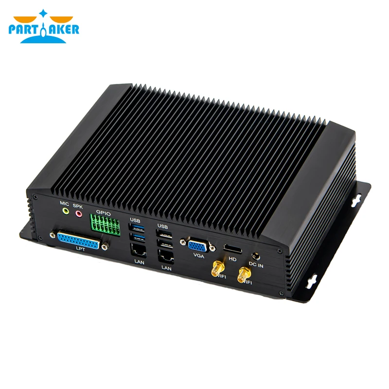 كمبيوتر صناعي صغير إنتل كور i5 4200U i7 4500U 4600U مع منافذ 6COM RS232 RS422 RS485 HDMI VGA GPIO LPT للصناعة الطبية