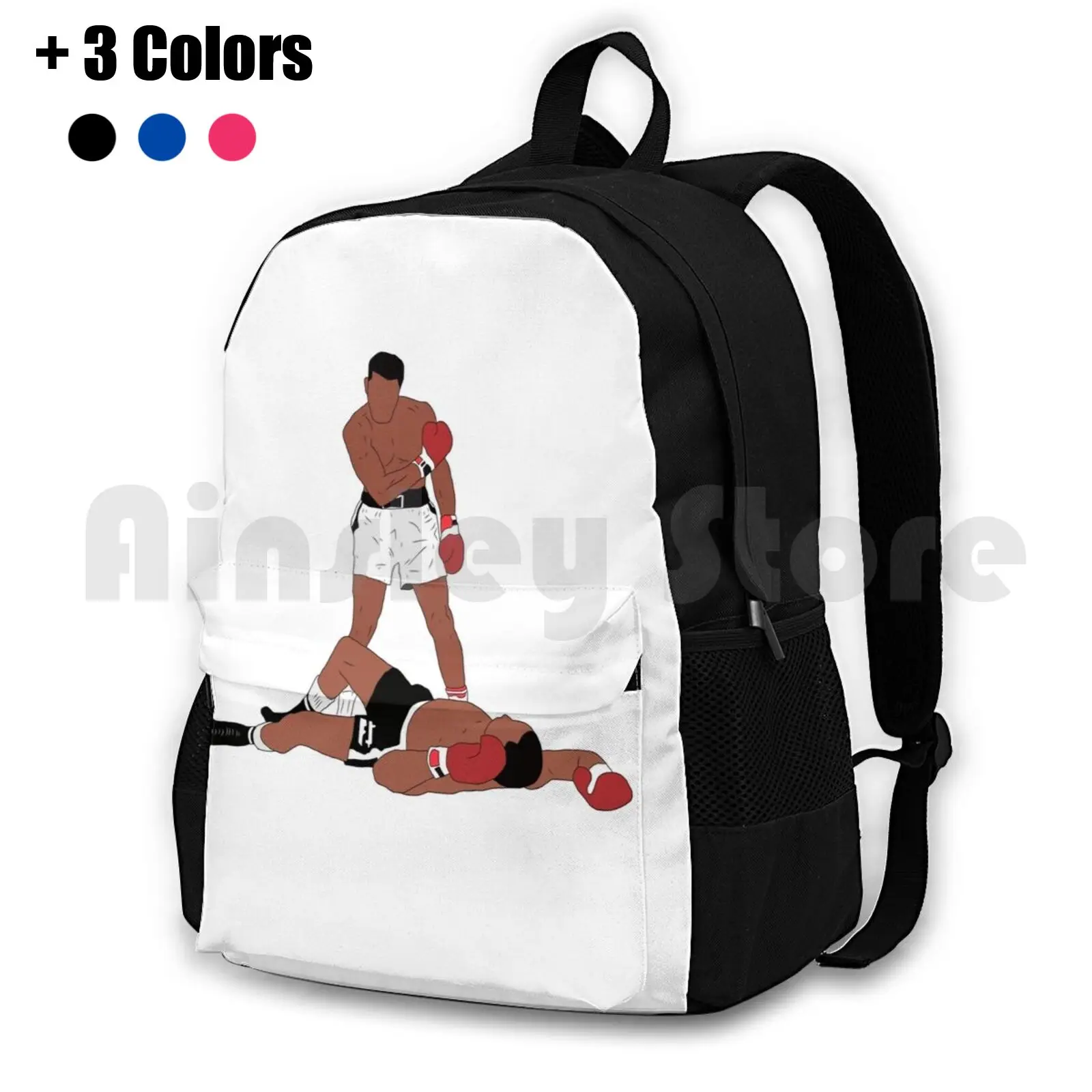 Iconic Pose Outdoor Hiking Backpack Waterproof Camping Travel Mohammed Muhammad Mohammad Ali Boxing Fighting