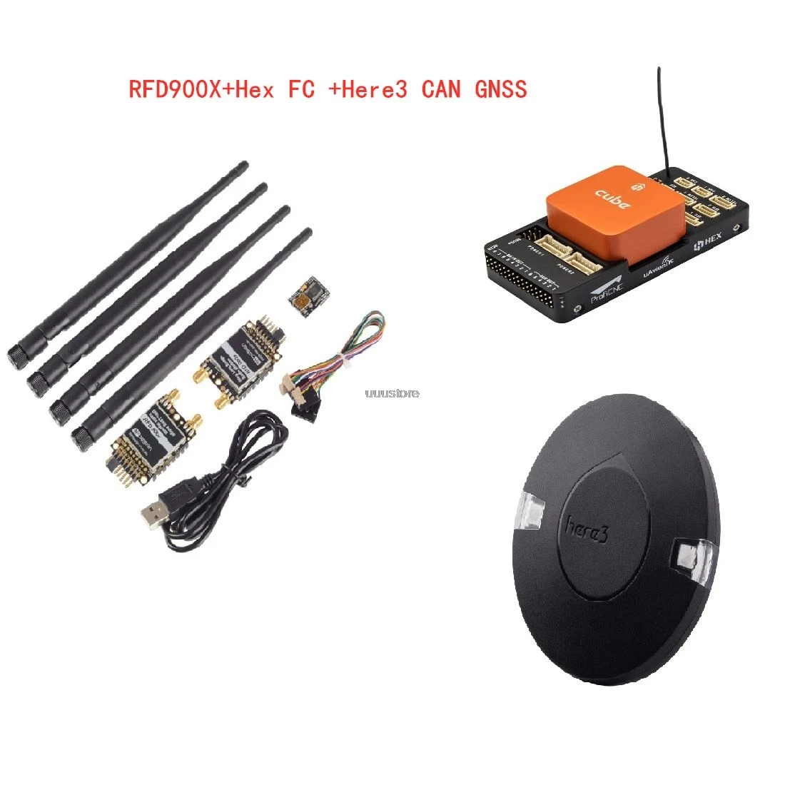 

NEW RFD900X Telemetry Radio Modem With Hex upgrade orange cube Pixhawk2 flight control autopilot Here3 gps for fixed-wing drone