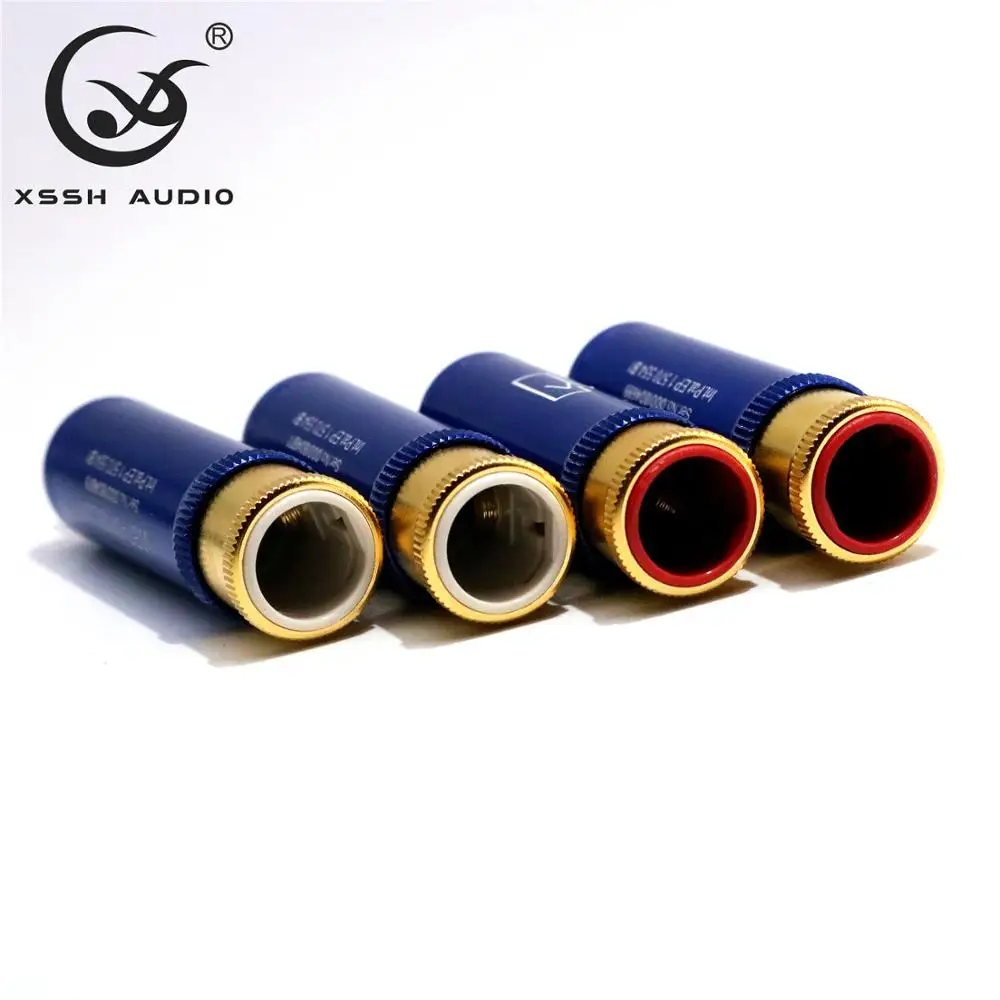 XSSH 오디오 8pcs 무료 배송 0110Cu nextgen 서명 RCA 8 개 구리 하이 엔드 커넥터 남성 플러그 2 세트