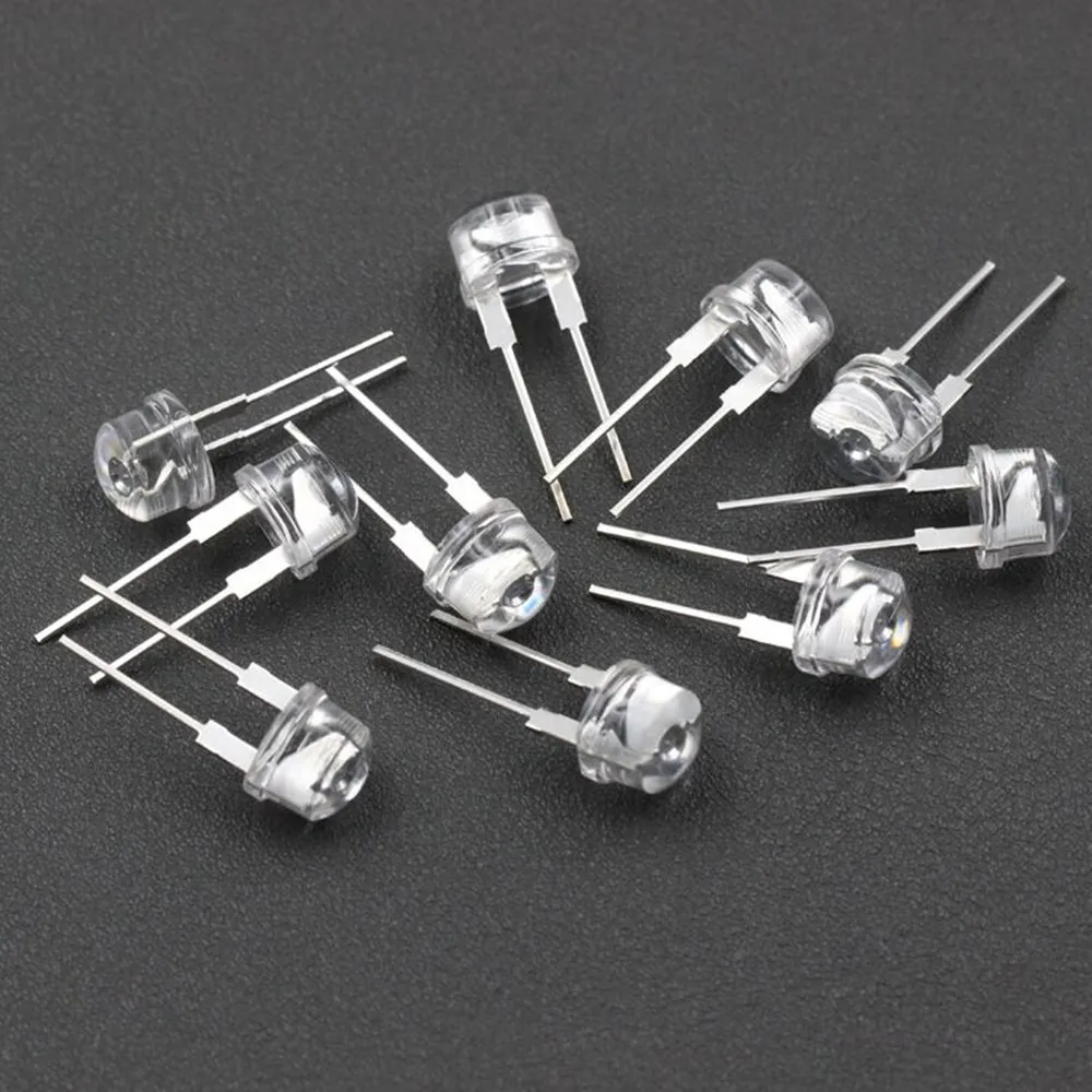 Imagem -02 - Diodo Led Branco Quente Super Grande Chip Strawhat Brilhante Emissor de Luz Candelabro Lâmpada de Cristal Dip mm 0.25w 500 Pcs Lot f8