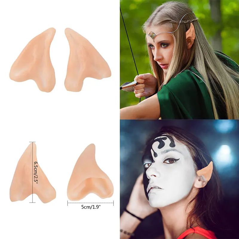 1 para Elf uszy na dekoracja Cosplay leśna wróżka uszy Cosplay fałszywe uszy impreza z okazji Halloween materiały dekoracyjne