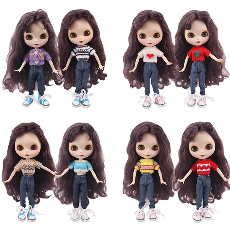 Doll Clothes  Sweaters  Pants Suit For Barbies Accesstories 1/6 Girl  For Bobblehead  Joint Body Doll Outfit