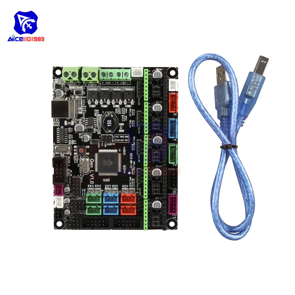 

diymore MKS GEN L V1.0 Controller Board Mainboard Ramps1.4 Dual Extruder Touch for 3D Printer Accessories Kit