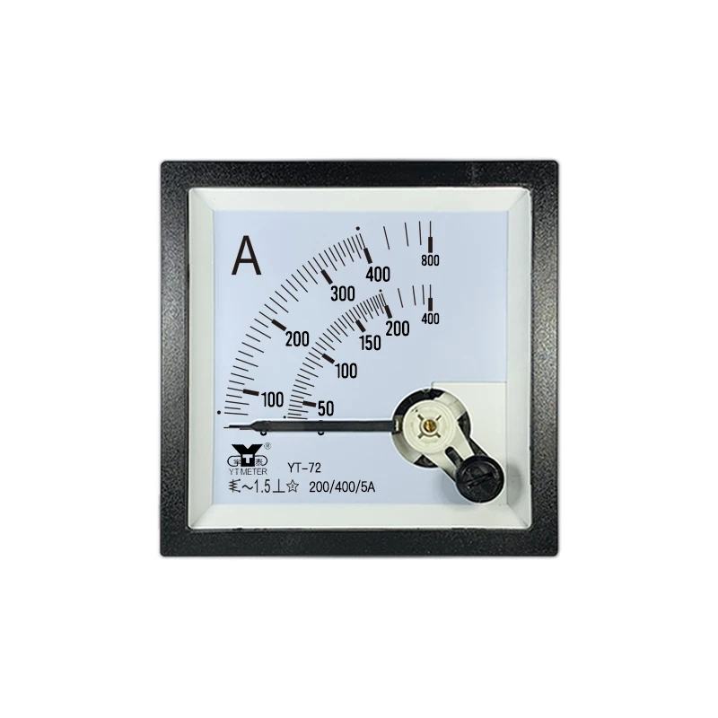 Amperometro Yt72 a doppia scala 50 / 75 / 100 / 150 / 200 / 5A amperometro a doppia gamma dh72 strumento puntatore armadio di installazione ca