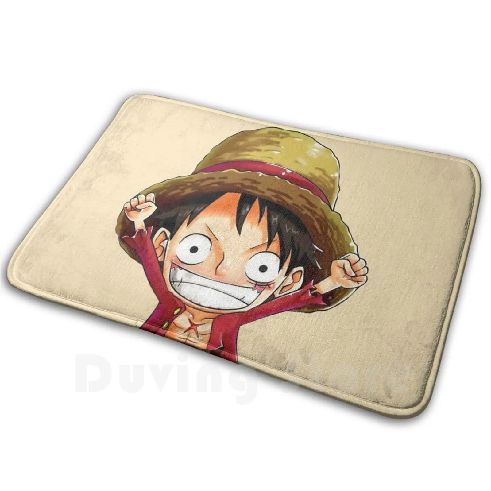 Luffy Chibi Soft Non-Slip Mat Rug 904 Carpet Cushion Anime Waifu Chibi Manga Pirate Monkey