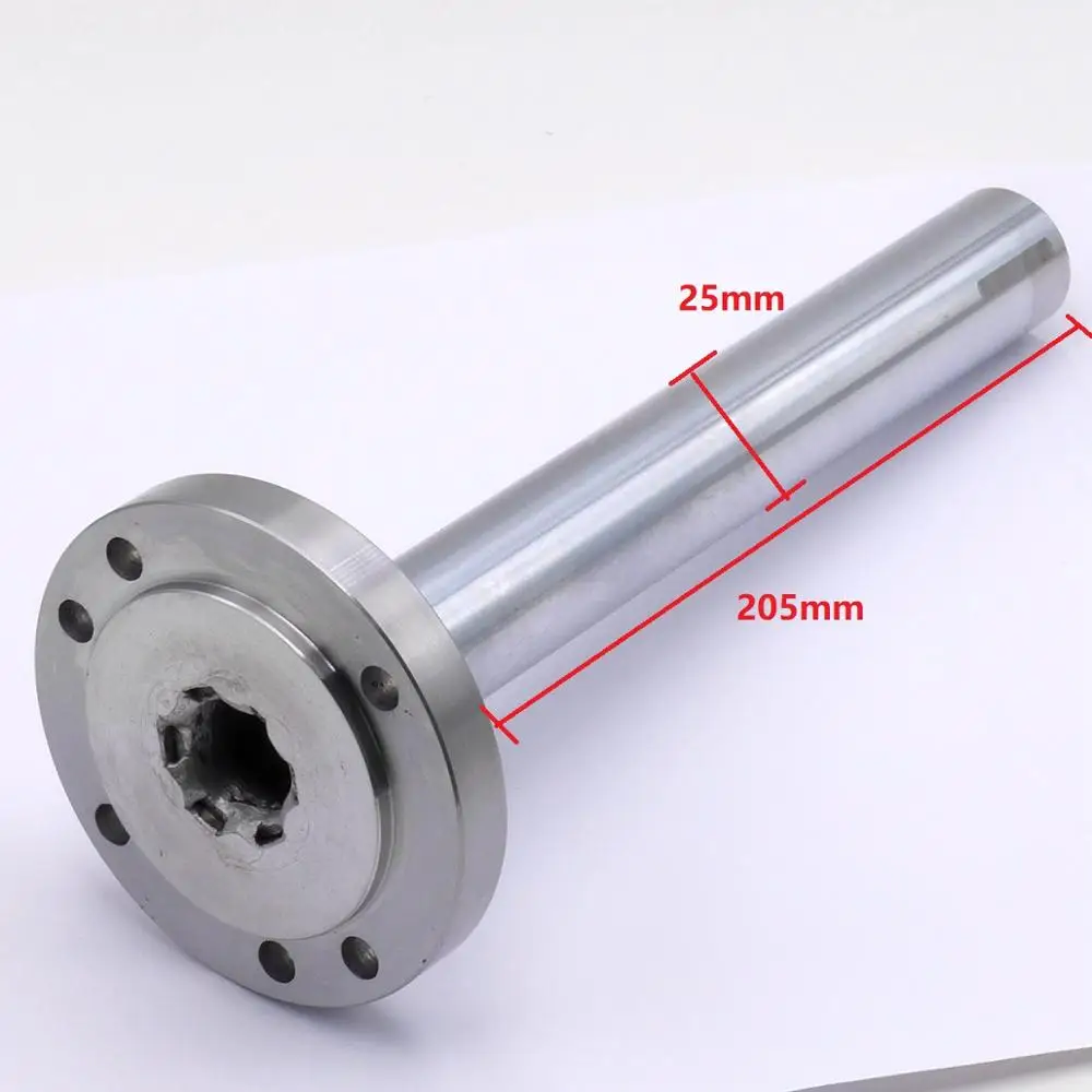 Spindle Shaft Diameter 25mm Length 205mm Chuck Flange Back Plate Base Adapter Fit  K11/K12/K72-80 80mm