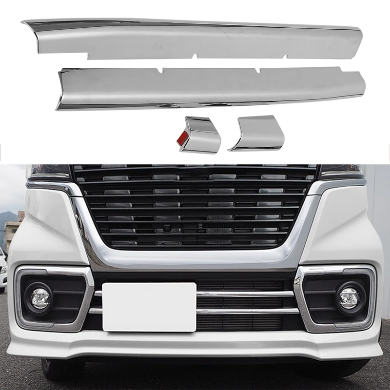 Car Chrome Front Grille Trim for Suzuki Spacia Custom MK53S Car Accessories