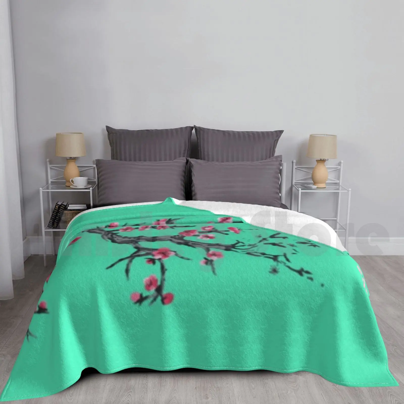 Cherry Blossom Blanket Fashion Custom 763 Arizona Iced Tea Arizona Tea Tea Aesthetic Vaporwave Pastel Cute