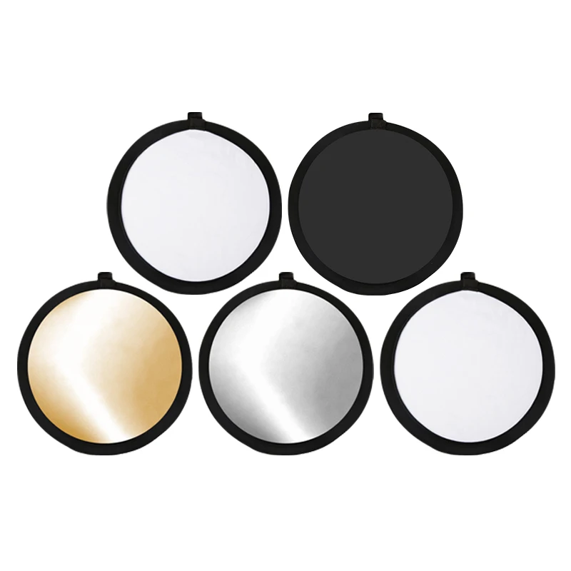 5 인 1 휴대용 미니 라운드 반사판 30CM 11.8 인치, 사진 스튜디오 사진 액세서리