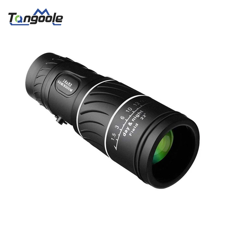 

Портативный монокулярный телескоп 16X52, 66 / 8000 м, пластиковый, черный, для спорта на открытом воздухе, HD, телескоп ночного видения