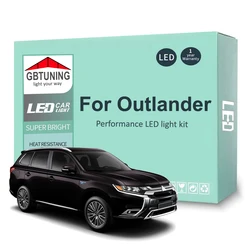 Mitsubishi Outlander 용 LED 실내 전구 키트 1 2 3 I II III 2001-2017 2018 2019 2020 2021 자동차 LED 램프 Canbus 오류 무료