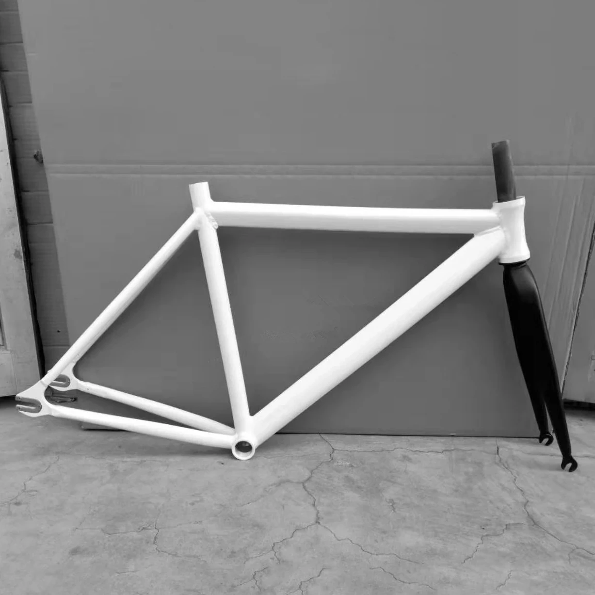 700C Fixed Gear Bike Frame Aluminum Alloy Front Fork Fixie Bicycle Frameset Single Speed Street Cycling Parts Racing Commute