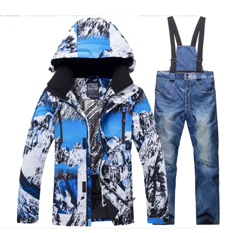 2020 neue Winter Männer Thermische Ski Anzug Männlichen Winddicht Wasserdicht Skifahren und Snowboarden Sets Jacke Hosen Anzug Schnee Kostüm