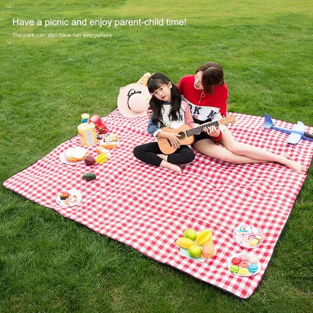 Foldable Outdoor Picnic Mat Thicken Pad Breathable Soft Portable Camping Travel Waterproof Non Stick Grass Beach Blanket