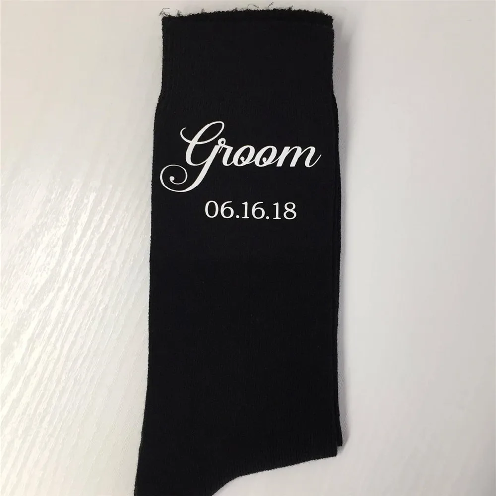 Personalized Groom Groomsman Wedding Socks Custom Name Date Best Man Party Accessory Wedding Socks Man's Birthday Party Gifts