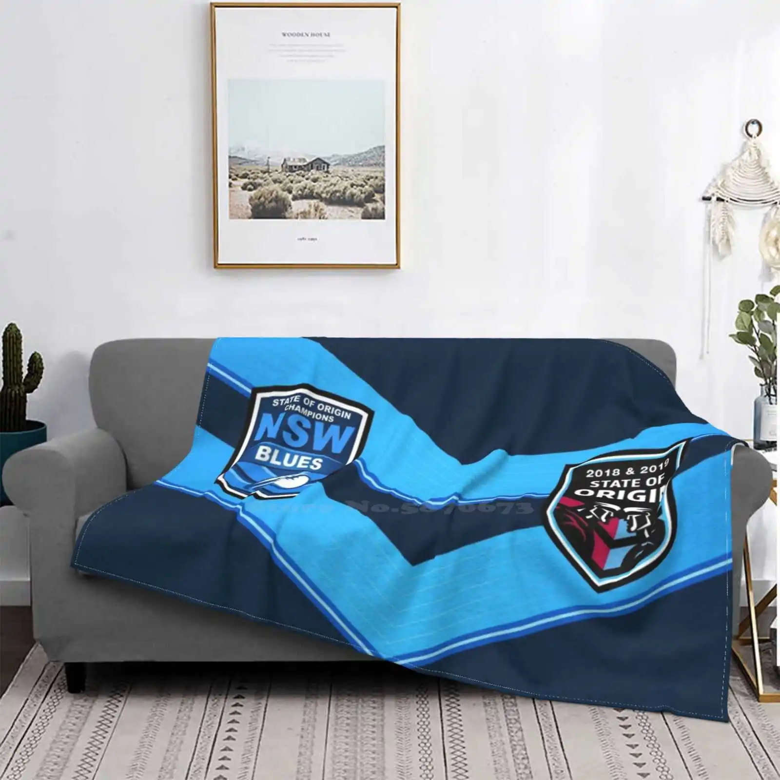 State Of Origin 2019 Nsw Back2Back Champions! Super Warm Soft Blankets On Sofa/Bed/Travel State Of Origin 2019 Nsw Blues