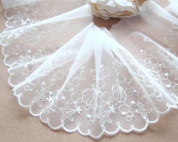 1yard Width:14cm Fairy Style Bubble Shell Lace Handmade Sewing  Lace trims Decorative Skirt Curtain(ss-2037)