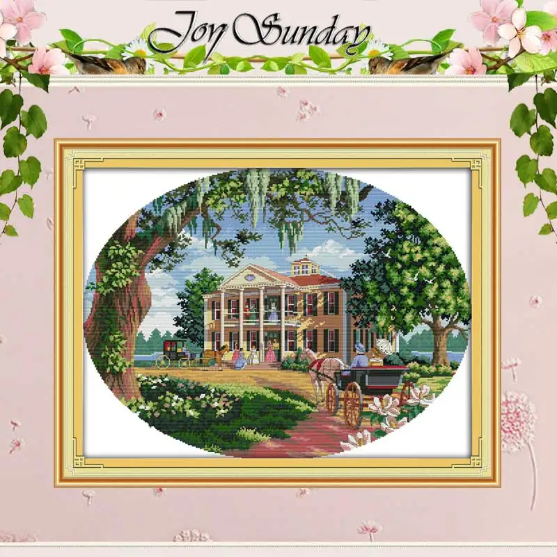 South Estate Patterns Counted Cross Stitch Set 11CT 14CT 16CT Stamped DMC Cross-stitch Kit Embroidery Needlework Home Decor Gift