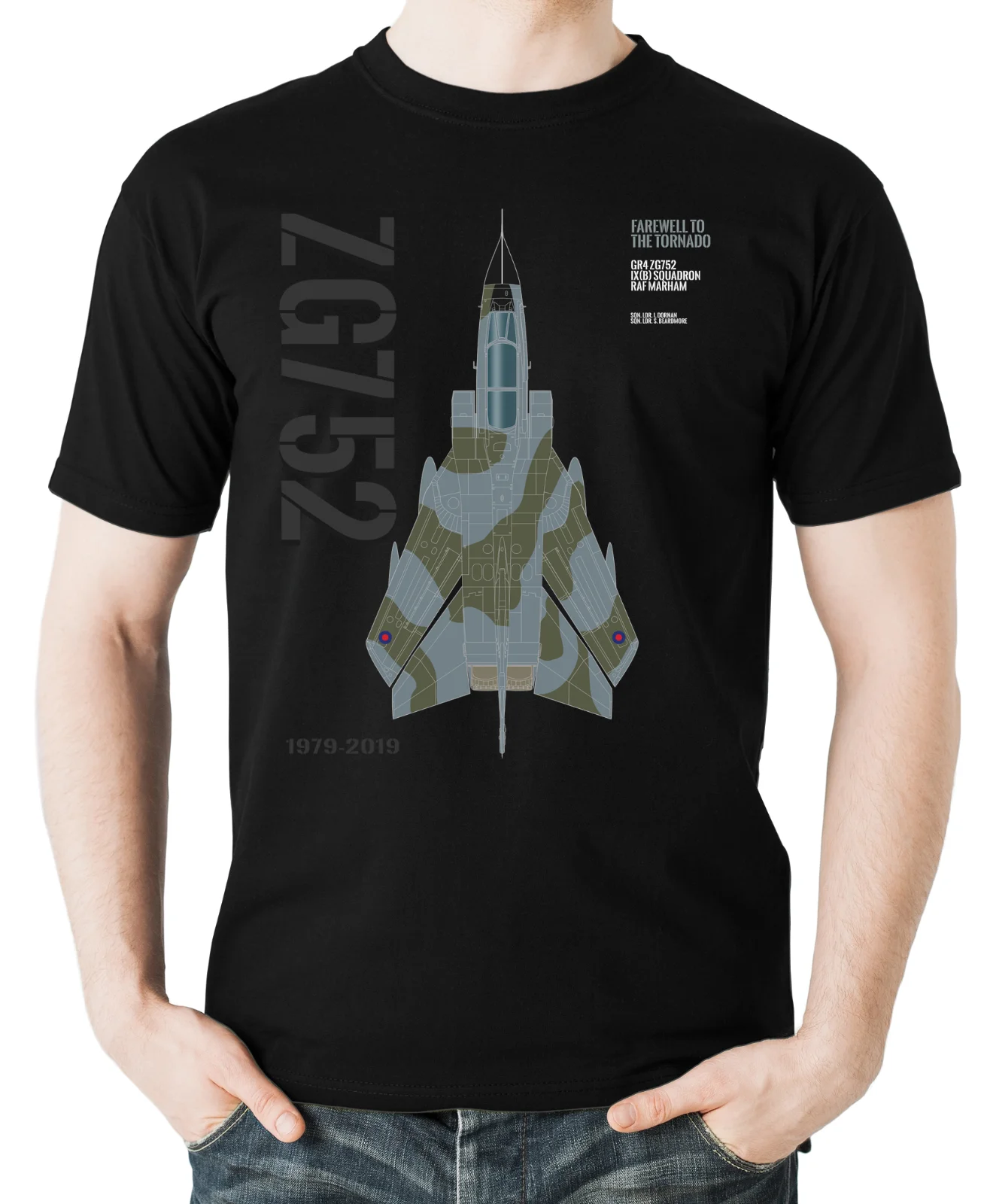 Aviation themed Men T Shirt RAF Tornado 'Farewell' ZG752. SHORT  Casual 100% COTTON  O-Neck  men clothing