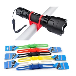 MTB Bike High Elastic Silicone Fixed Band Flash Light torcia strumenti di riparazione per l'equitazione del telefono reggiatura accessori per ciclismo in bicicletta