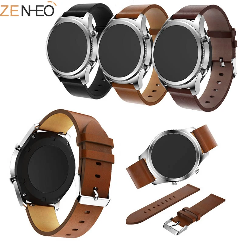 ของแท้หนังไร้สายสายรัดข้อมือ 22 มม.สำหรับนาฬิกา Huawei GT สำหรับ Samsung เกียร์ S3 Frontier CLASSIC นาฬิกา BAND สร้อยข้อมือ