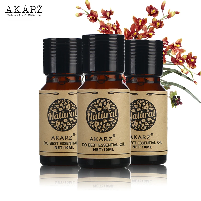 

AKARZ Sandalwood Jasmine Lotus essential oil sets Top Brand For Skin Body Care Aromatherapy Massage Spa 10ml*3