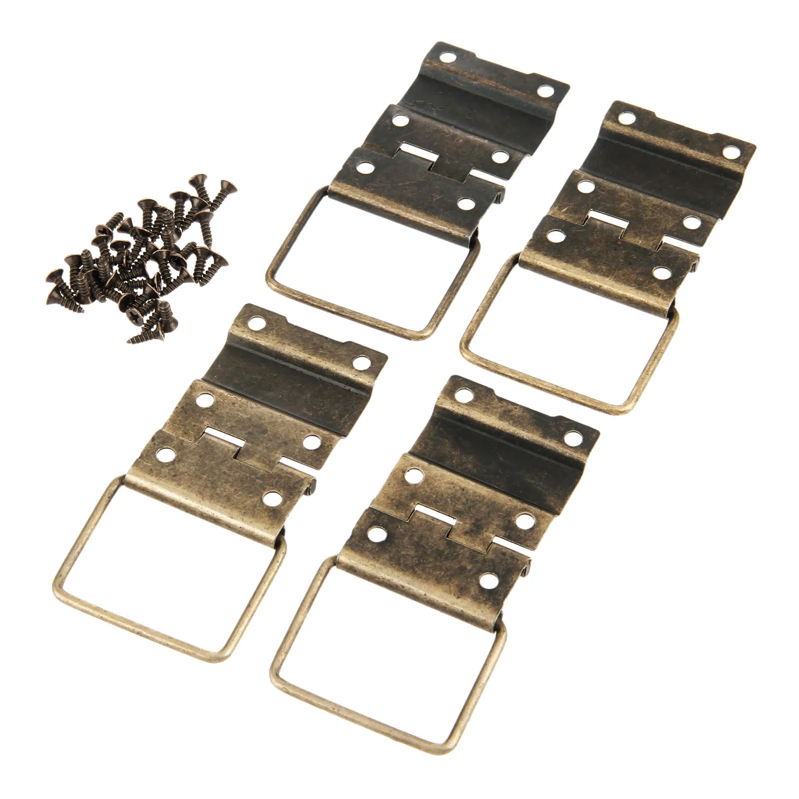 4Pcs 29x45mm Antique Cabinet Hinges Furniture Accessories Door Hinges Drawer Jewellery Box Hinges For Furniture Hardware