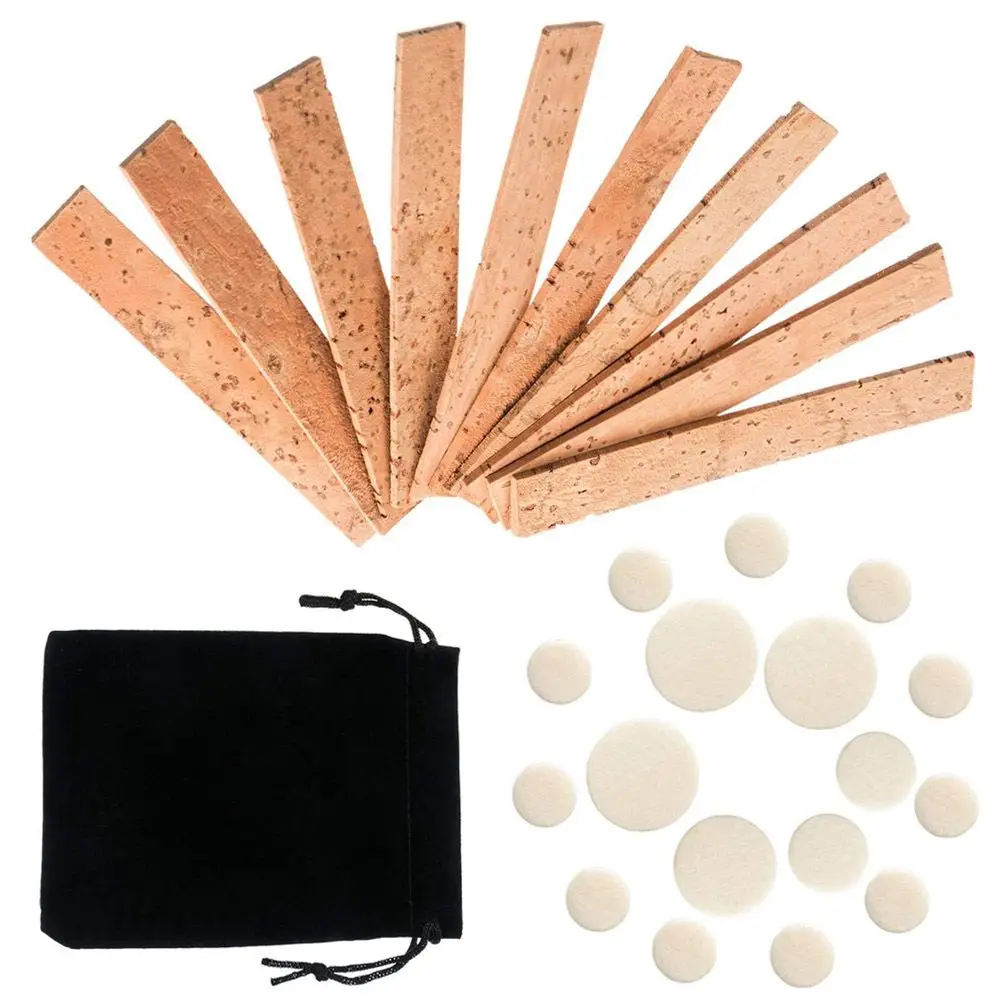 27pcs Clarinet Instrument Repair Accessories Neck Joint Cork Clarinet Pad (Assorted Color)