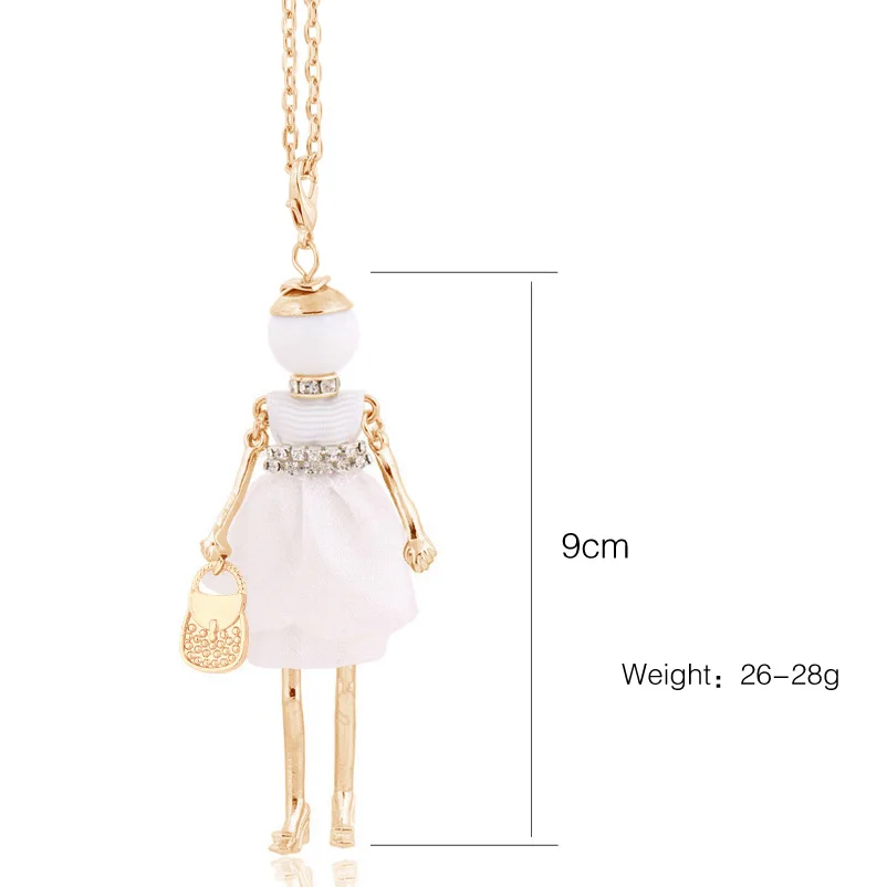 Fashion Long Pendant For Women Statement Doll Girl Necklace Charms Big Choker Jewelry Christmas Gift