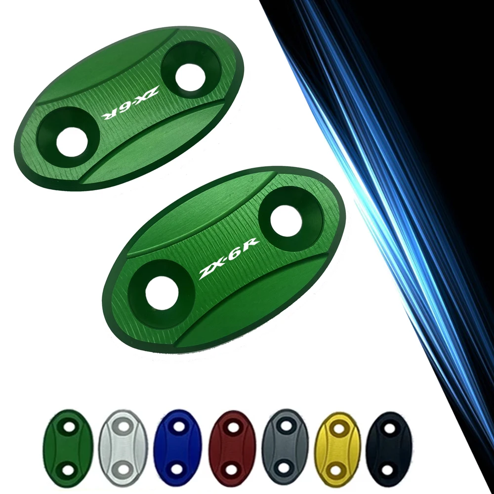 Dla KAWASAKI NINJA 636 ZX 6R ZX6R ZX-6R 2003 2004 03 04 Motocyklowa osłona otworu lusterka Przednia szyba Napędzane lusterko Eliminatory Cap