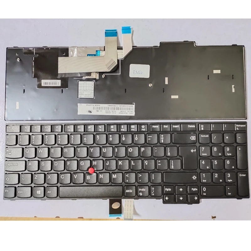 Teclado de laptop ar/fr/g/br/ru, compatível com lenovo thinkpad e550, e550c, e555, e560, e565
