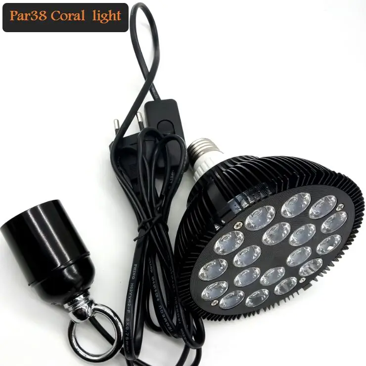 LED Aquatic special lamp Par 38 E27 for Coral Reef Fish Saltwater Freshwater Nano Tank Plants Growth Place