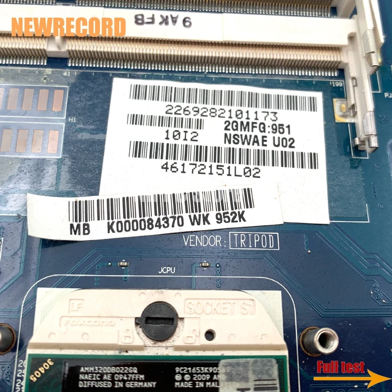 NEWRECORD K000084370 K000093600 NSWAA LA-5332P Dành Cho Laptop Toshiba Satellite L500D L550D L555D Laptop Bo Mạch Chủ