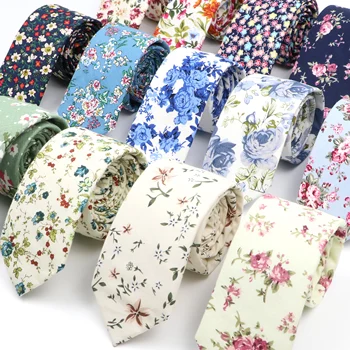 ใหม่ดอกไม้ Elegant Tie สำหรับผู้ชายผู้หญิงผ้าฝ้าย100% ดอกไม้ที่สวยงาม Paisley เนคไทผอม Cravat แต่งงาน Casual Corbatas
