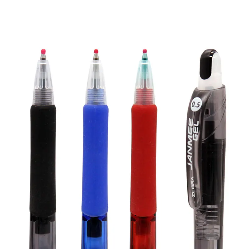 ZEBRA Gel Pen JANMEE JJZ68 0.5mm Pens For School  JK-0.5 Waterproof Refill Black/Blue/Red Press Type Office Stationery 3/5/6Pcs