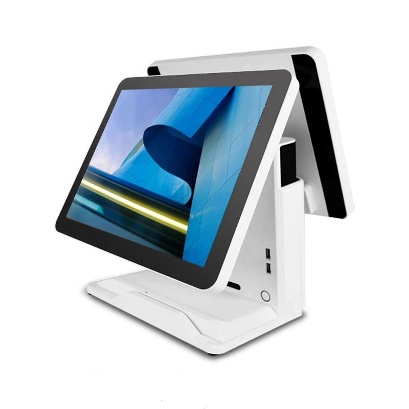 

dual 15 inch pos terminal windows fashion pos system pos all in one for retail store