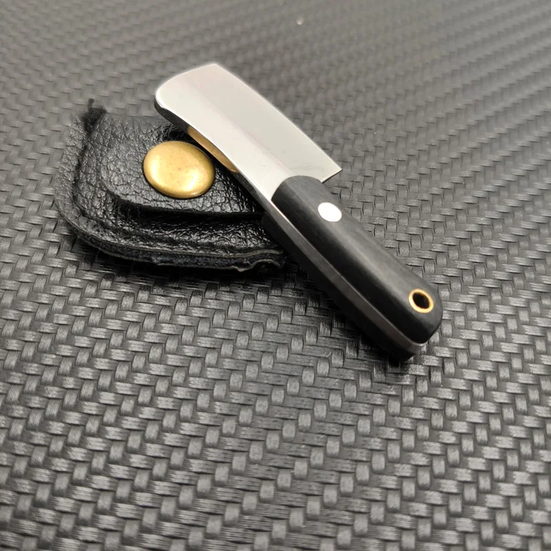 Dropship brelok z ostrym ostrzem ze stali nierdzewnej heban uchwyt Mini EDC nóż obieraczka do obierania codziennie przenośna kieszonkowa nóż