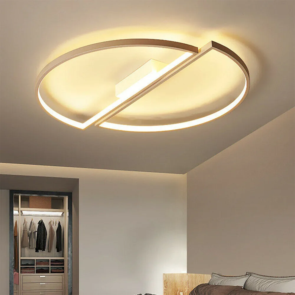 LED Ceiling Lights 42W 52W AC 85-265V Semicircle Surface Mounted LED Panel Lamp for Bedroom Living Room Decor Nordic Chandelier