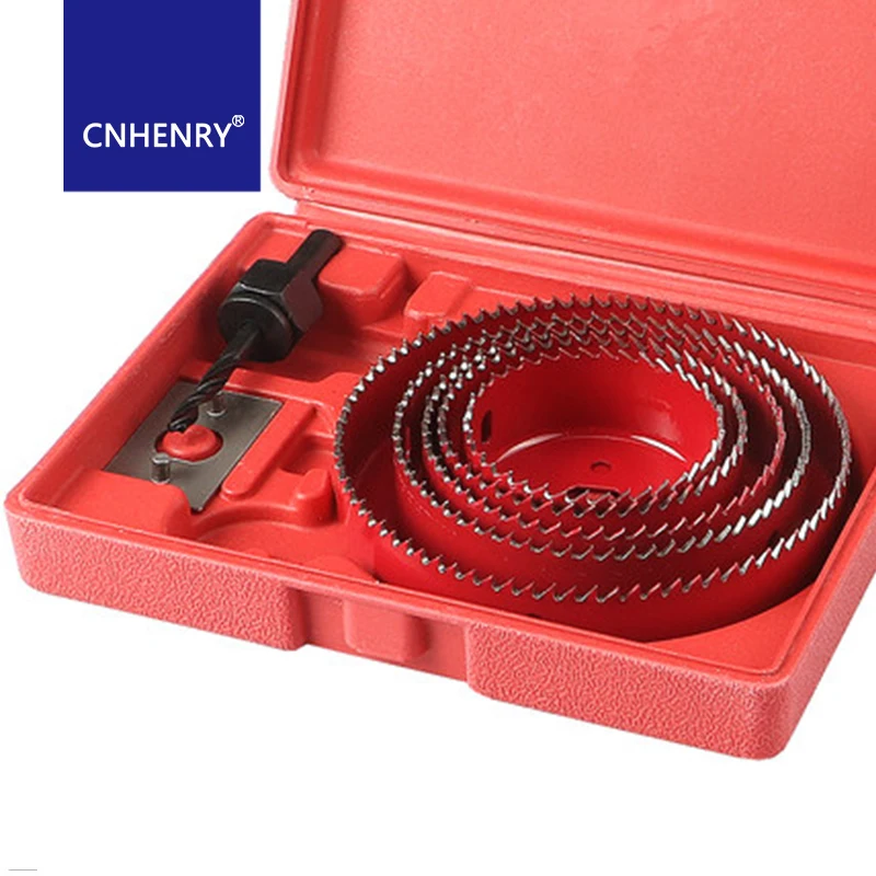 Kit di punte da trapano per sega a tazza Set da taglio Utensile da perforazione Taglierina per legno e metallo 19mm-127mm Mandrini per la lavorazione del legno Seghe Punte da trapano per legno PVC