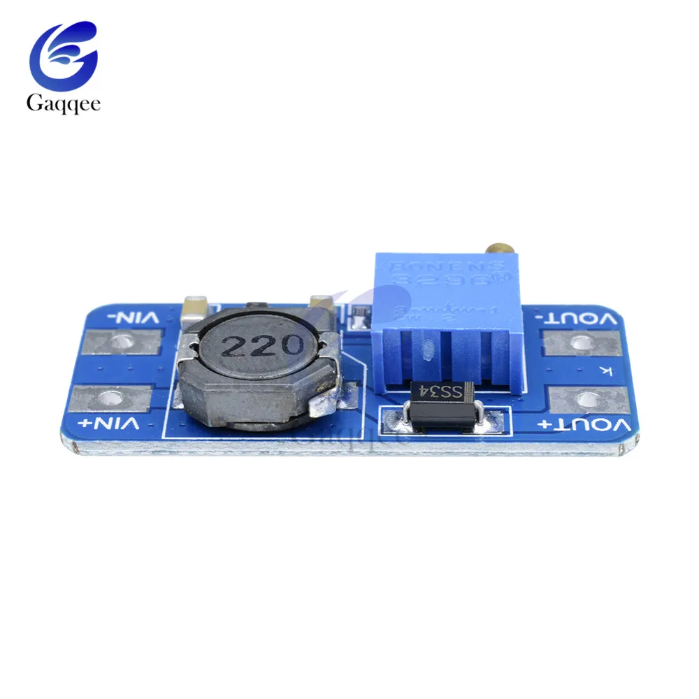 MT3608 DC-DC Step Up Converter Booster Power Supply Module Boost Step-up Board MAX Output 28V 2A For Arduino